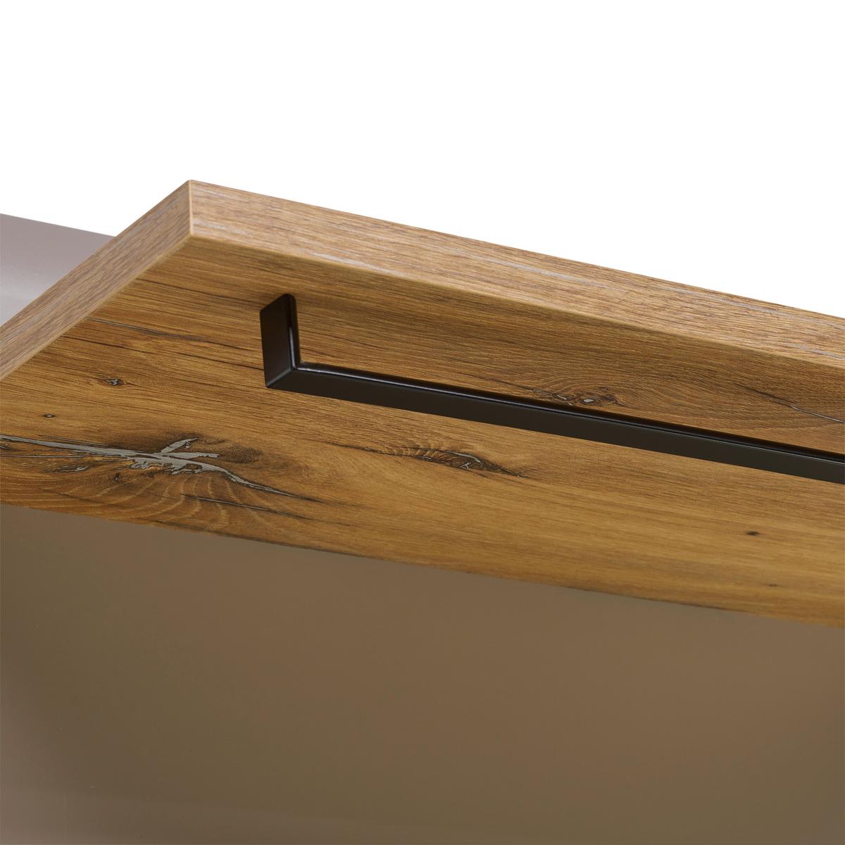 Garderobenpaneel Auris Eiche Dekor 70 cm 3 Haken - Eichefarben/Grau, MODERN (70/90/30cm) - Luca Bessoni