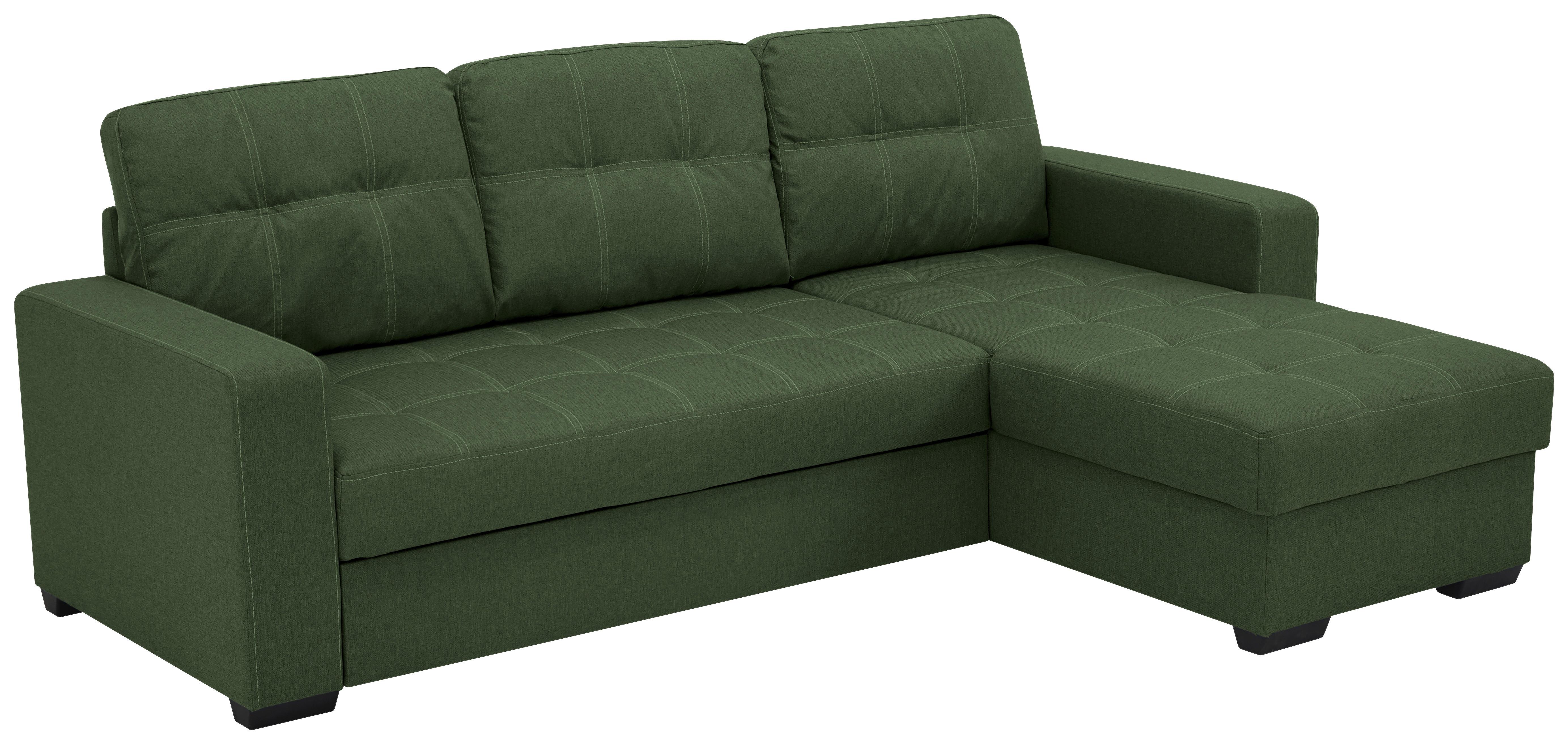 Eckschlafsofa Mediolan Grün S: 240x160 cm