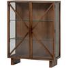 Vitrine Kella Dunkelbraun B: 100 Cm - Dunkelbraun, Design, Glas/Holz (100/132/44cm) - Livetastic