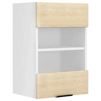Küchenoberschrank Fasola Honigeiche/Weiß B: 40 cm - Honigeiche/Weiß, Trend, Glas/Holzwerkstoff (40/60/31cm) - MID.YOU