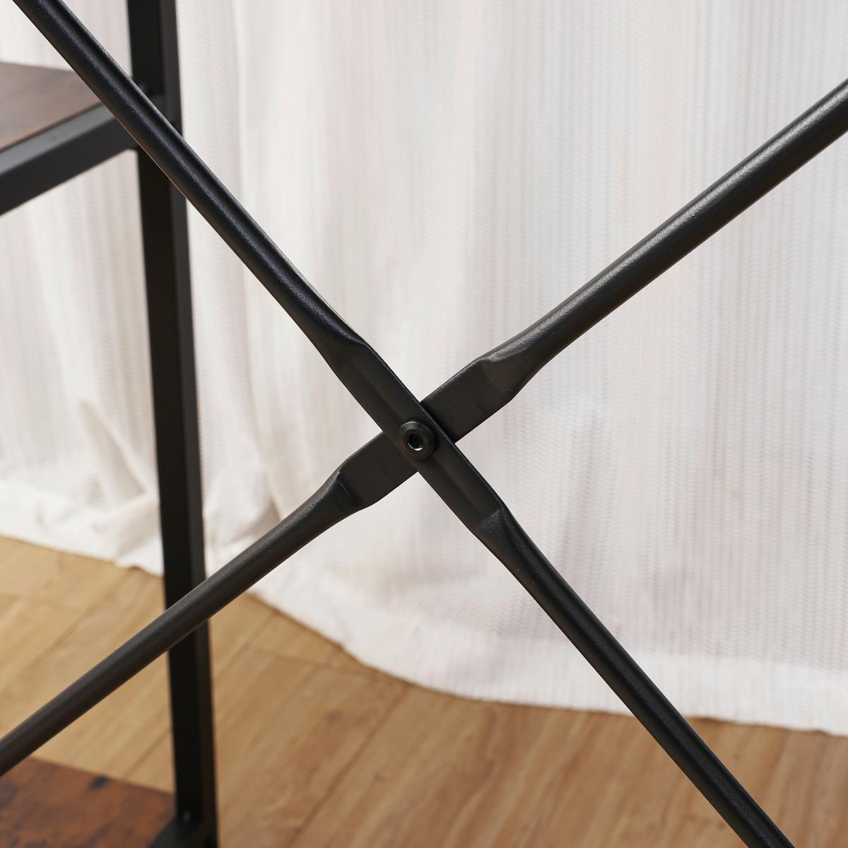 Waschmaschinenregal Respekta - Schwarz/Braun, KONVENTIONELL, Holzwerkstoff/Metall (127/117,5/45cm) - Homezone