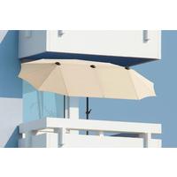 Doppelsonnenschirm Salerno Bxhxt: 300x220x150cm Naturfarben - Anthrazit/Naturfarben, Basics, Textil/Metall (300/220/150cm) - Schneider