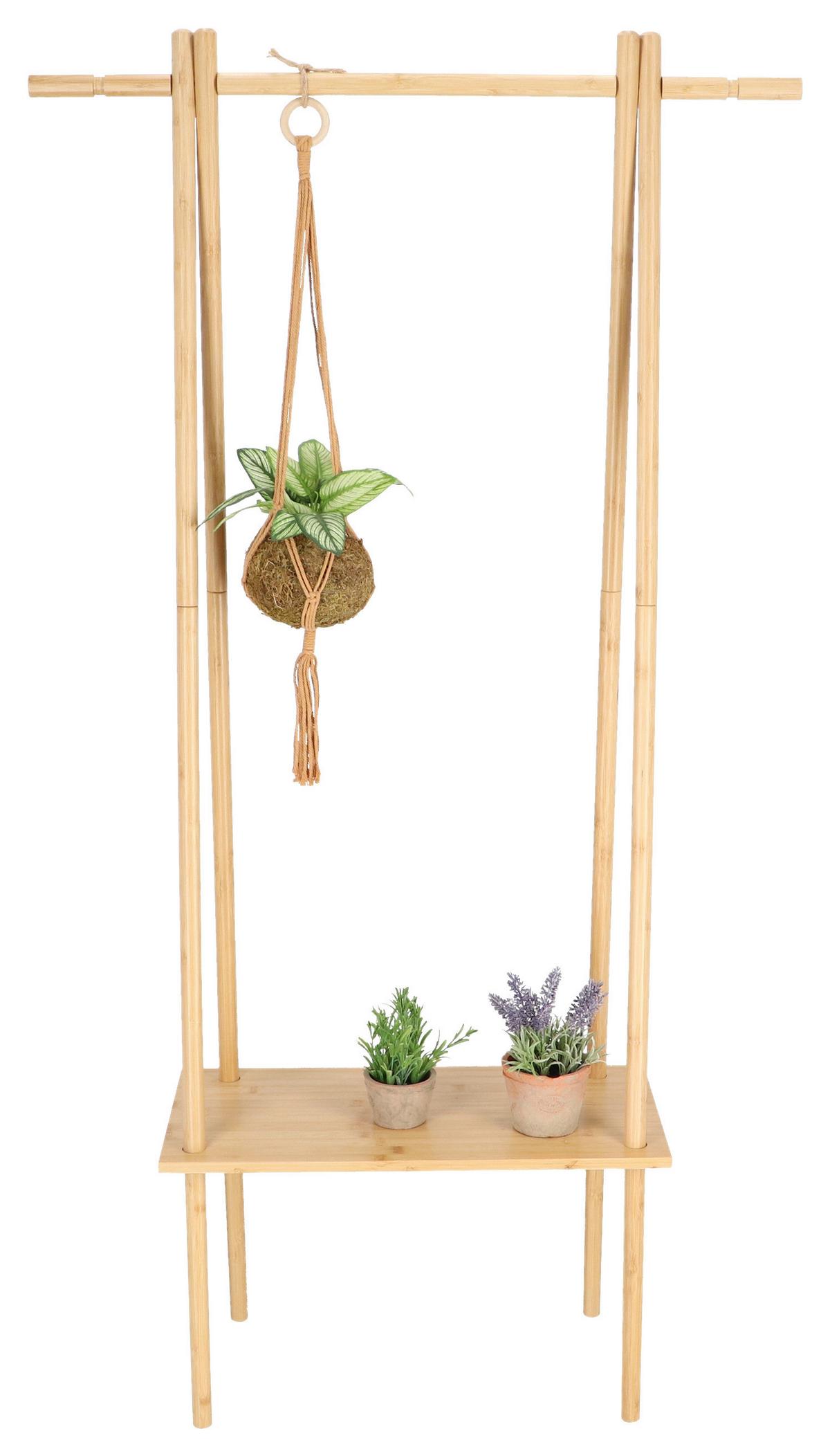 Wandregal Mit Übertopf Bambus Pflanzenregal Py204 - Hellbraun, LIFESTYLE, Holz (82/28/116cm)