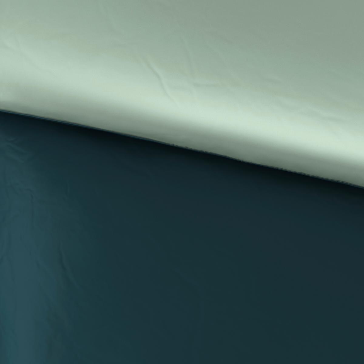 Satin-Bettwäsche 140x200 cm Melissa Petrol/Mintgrün - Petrol/Mintgrün, MODERN, Textil - Luca Bessoni