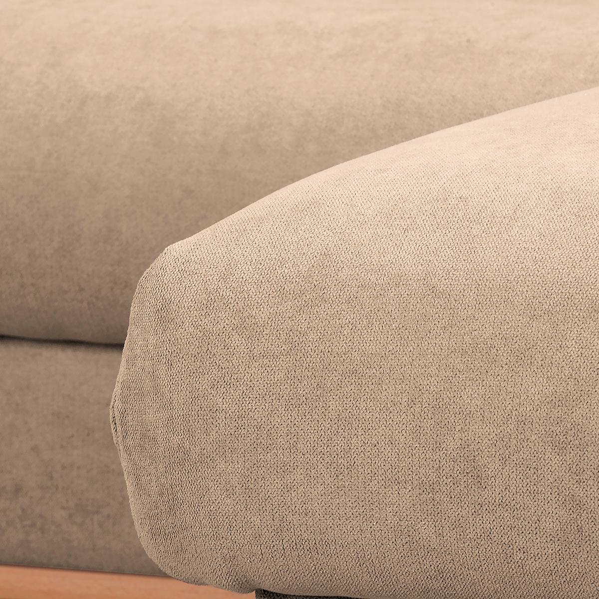 Ecksofa Beata Beige S: 230x150 cm - Wengefarben/Beige, Design, Textil (230/150cm) - Livetastic