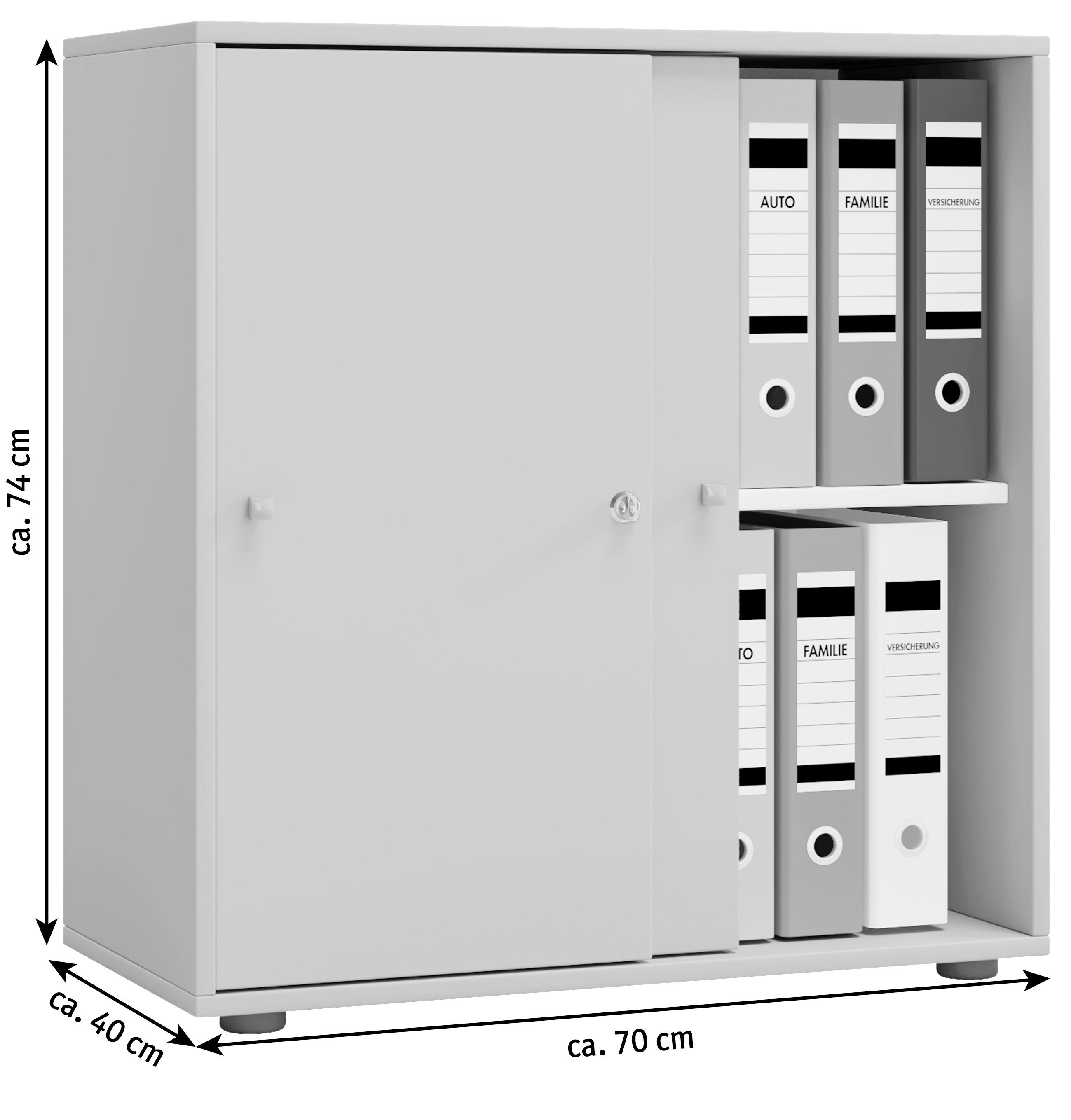 Aktenschrank Lona L Eiche Dekor B 70 Cm - Sonoma Eiche, Basics, Holzwerkstoff (70/74/37cm) - MID.YOU
