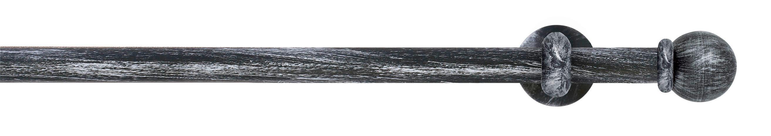 Vorhangstange Schwarz/silberfarben, 390 Cm - Silberfarben/Schwarz, KONVENTIONELL, Metall (390cm)