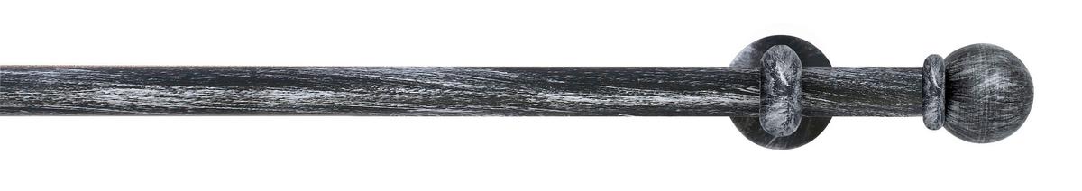 Vorhangstange Schwarz/silberfarben, 250 Cm - Silberfarben/Schwarz, KONVENTIONELL, Metall (250cm)