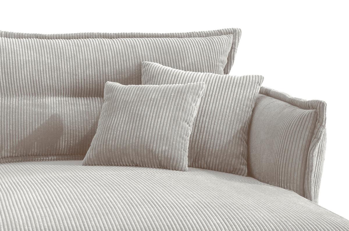 Ecksofa Lava Silberfarben S: 255/180 cm - Silberfarben/Schwarz, MODERN, Textil (255/180cm) - Livetastic