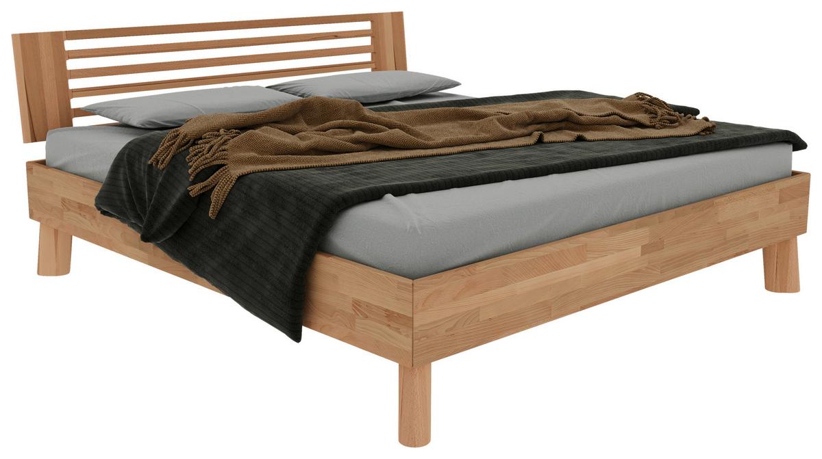 Bett Como Naturfarben /kernbuche 160x200cm - Naturfarben/Kernbuche, MODERN, Holz (160/200cm) - MID.YOU