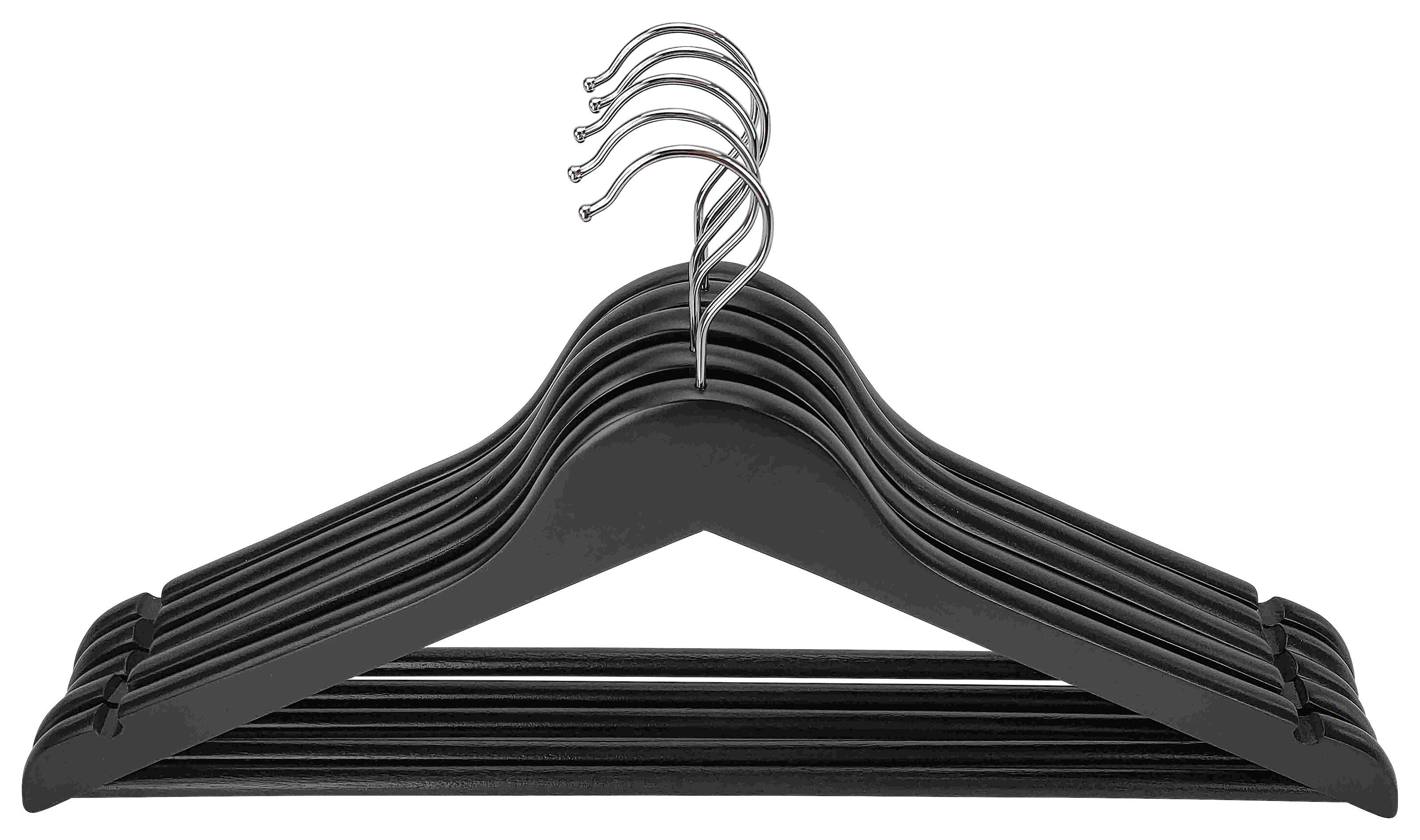 Sada vešiakov KATHRIN -EXT- - čierna, Konventionell, kov/drevo (44,5/23/1,2cm) - Mömax