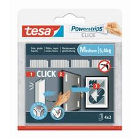 Bildaufhänger Tesa® Powerstrips Click Medium - Weiß, Basics, Kunststoff (2/8/0,3cm) - Tesa