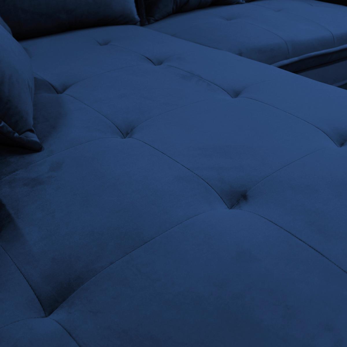 Eckschlafsofa Schlaffunktion Bello Royalblau - Blau/Royalblau, Design, Textil (187/277cm) - Livetastic