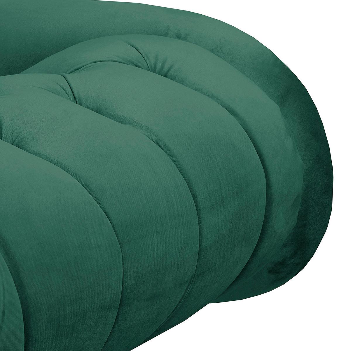 Récamiere Pako Grün B: 185cm - Braun/Grün, Design, Textil (185/93/75cm) - Livetastic