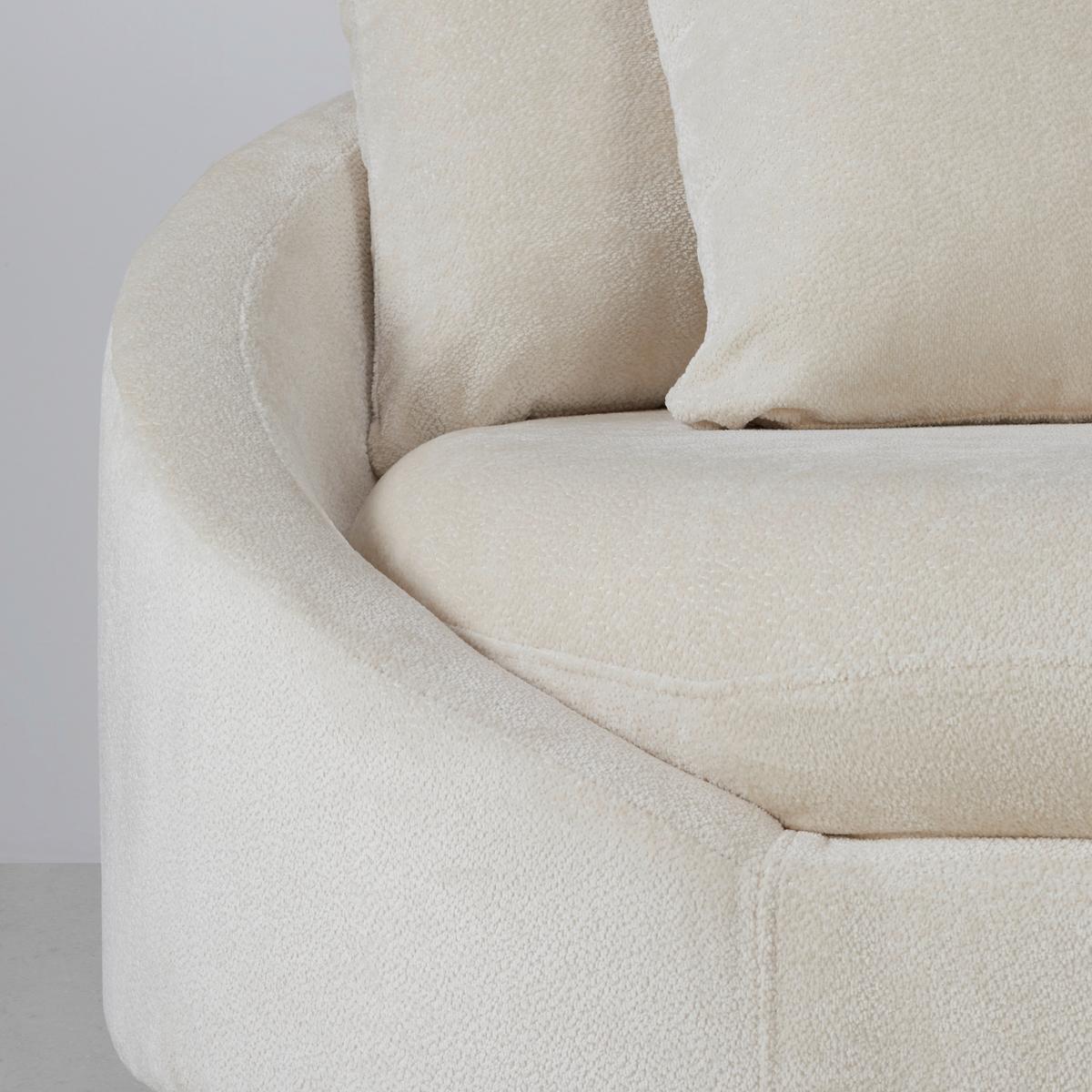 Rohová sedačka AXEL, pravá, krémová žinylka - černá/krémová, Moderní, kov/textil (291/250cm) - Mömax
