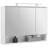 Spiegelschrank Fresh mit Led 3-Türig BxHxT: 60x75x20 cm - Weiß, KONVENTIONELL, Glas/Holzwerkstoff (100/75/20cm) - Ondega