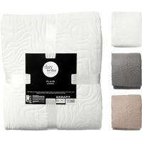 Ágytakaró Kb. 220/240cm - barna/fehér, textil (220/240cm)