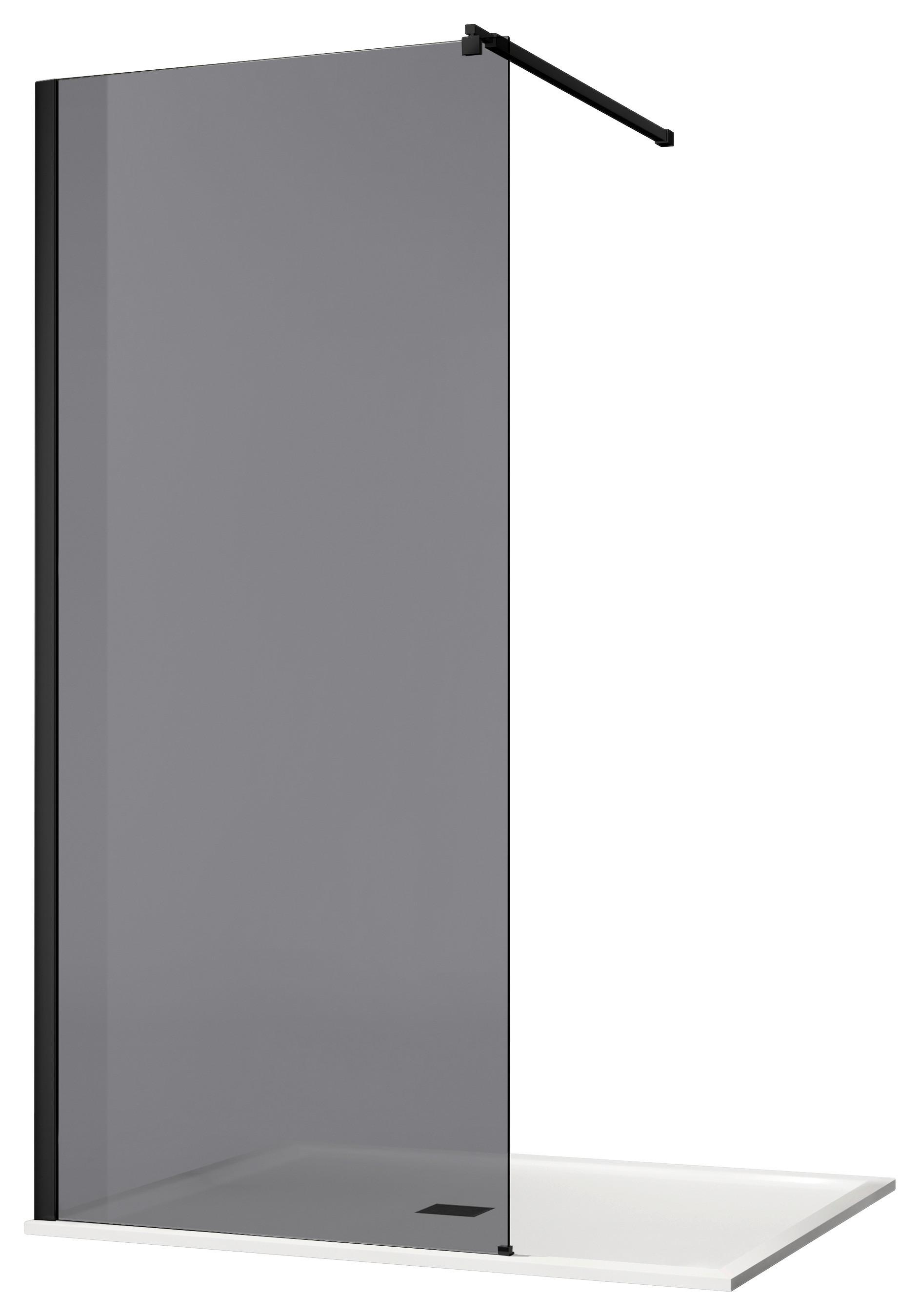 Zuhanyfal Walk-in 88/200cm Pt40w - szürke, Konventionell, üveg (88/200cm)