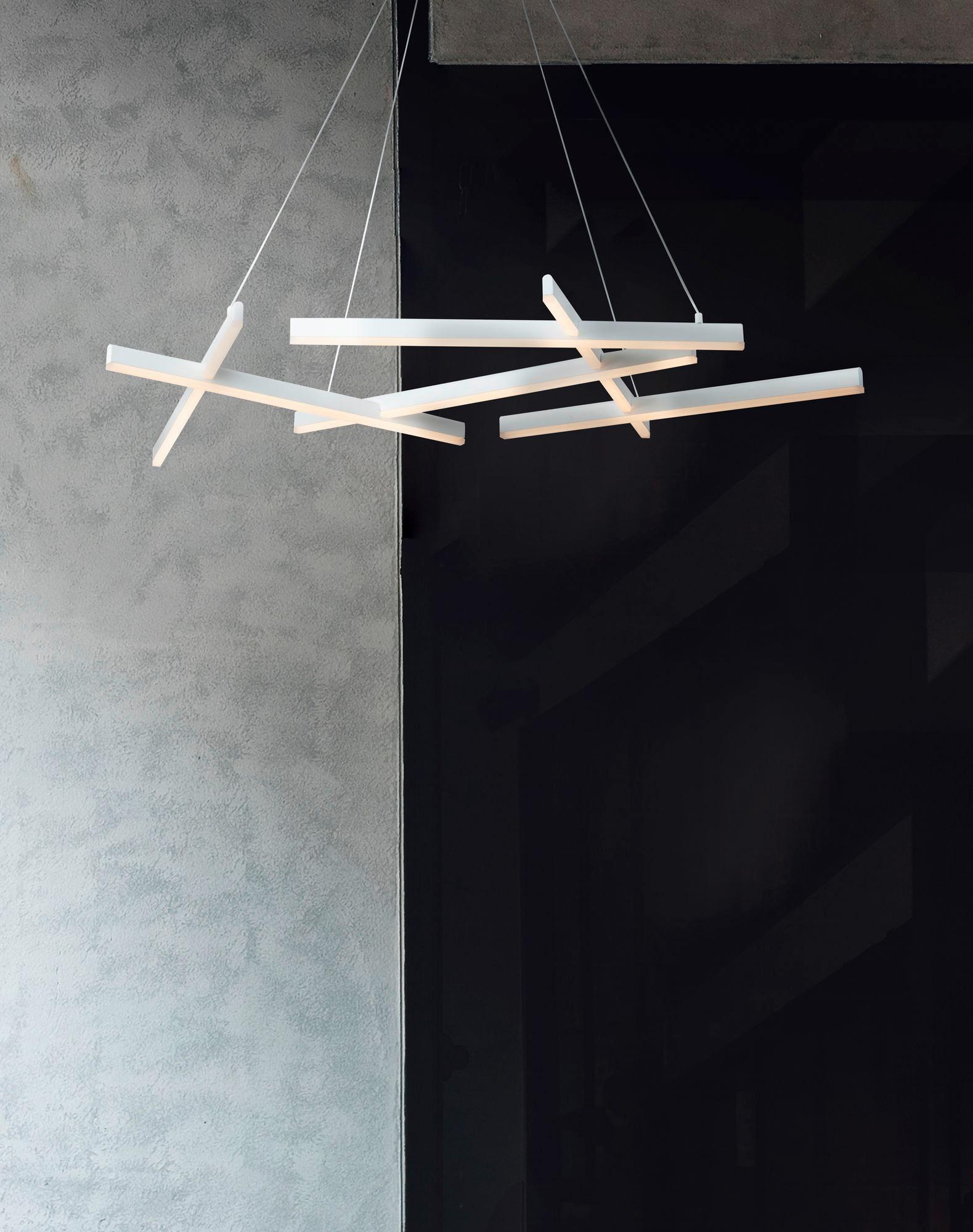 Pendelleuchte Line - Weiß, Trend, Metall (101/66/5,5cm) - MAYTONI