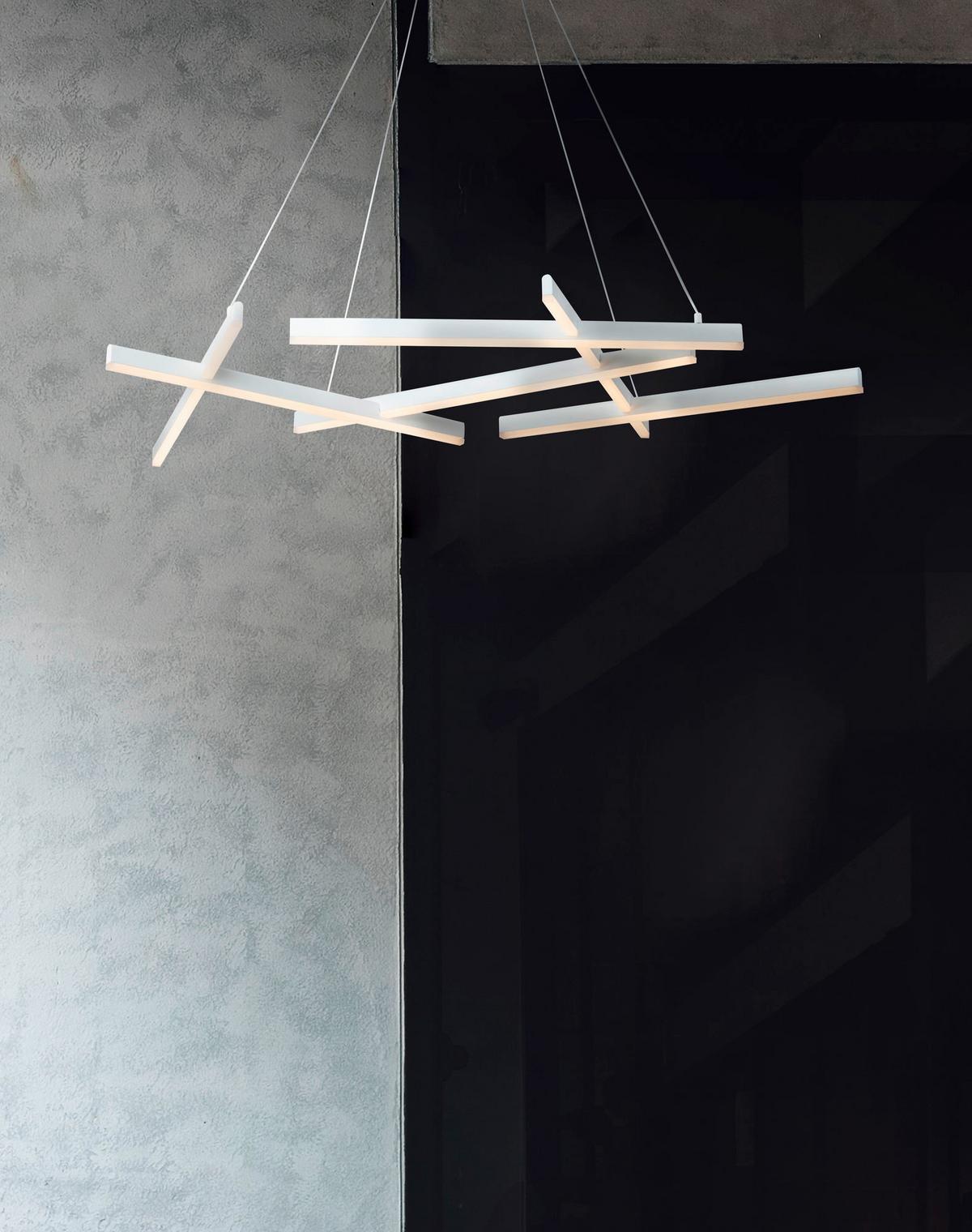 Pendelleuchte Line - Weiß, Trend, Metall (101/66/5,5cm) - MAYTONI