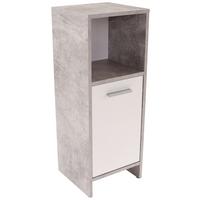 Unterschrank Attack B: 32 cm, Betonoptik/Weiß - Hellgrau/Schwarz, MODERN, Holzwerkstoff (32/82/28cm)