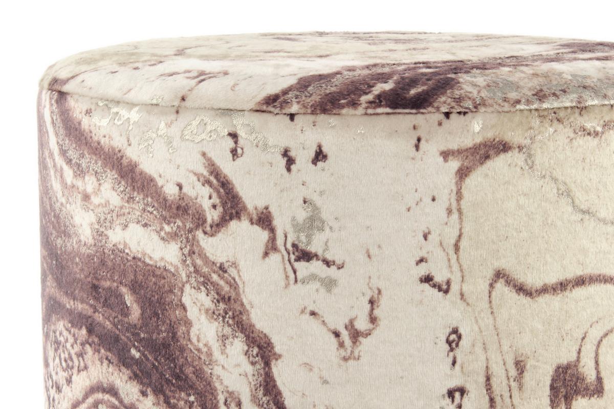 Hocker Gipsy, Bronzefarben B: 35 Cm - Goldfarben/Bronzefarben, Design, Textil (35/46/35cm) - Kayoom