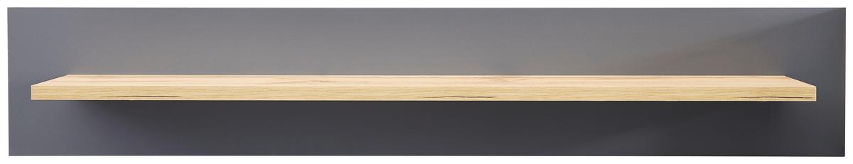 Wohnwand Modern 3 Tlg. Silk Wotaneiche Dekor/anthrazit - Eichefarben/Anthrazit, MODERN, Glas/Holzwerkstoff (240/150/40cm) - Livetastic