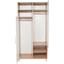 Ruhásszekrény Box - tölgy színű/fehér, modern, faanyagok (98/205/55cm)