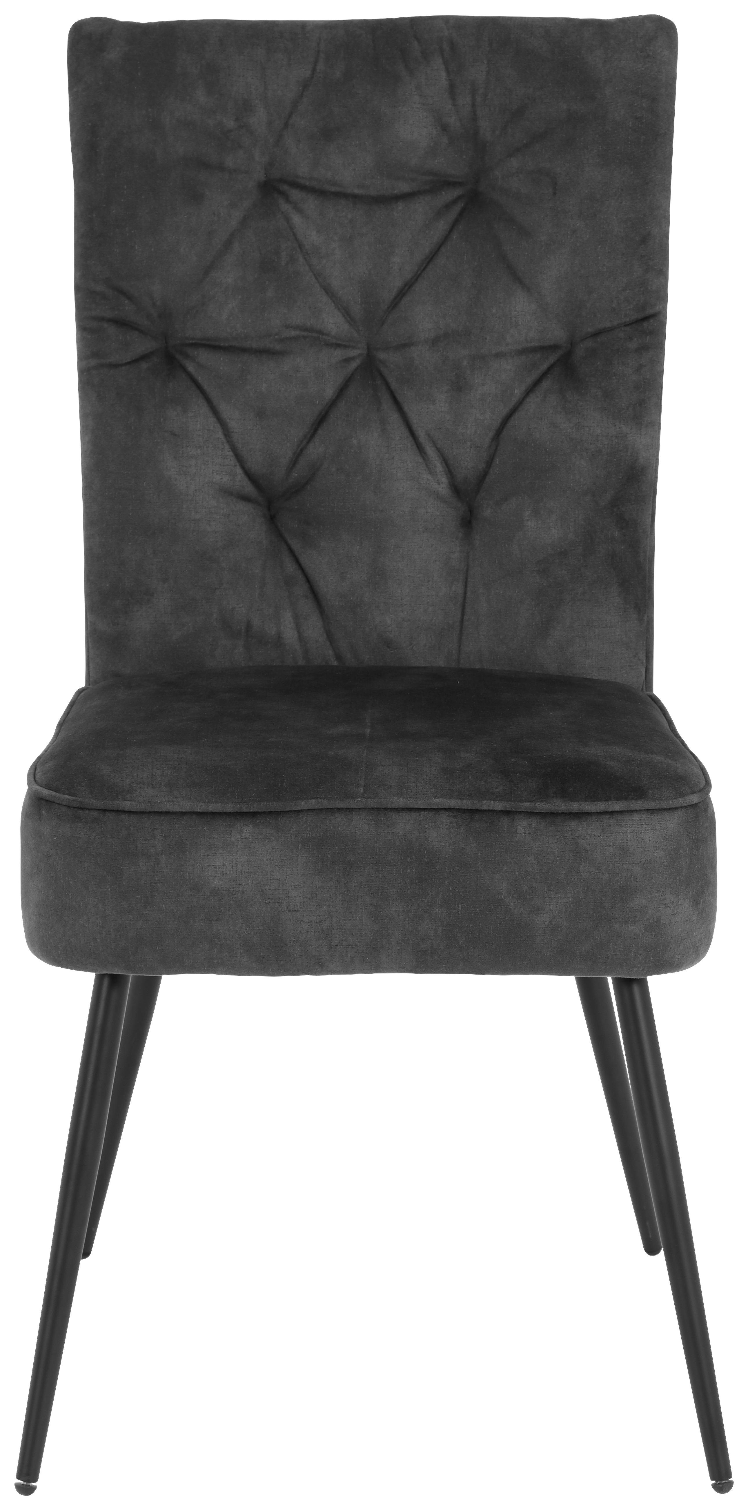 Négylábú Szék Jule I S - antracit, Konventionell, textil/fém (47/95/65cm)