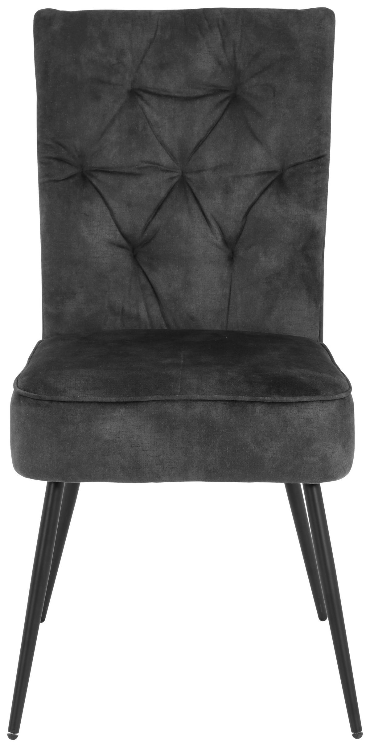 Négylábú Szék Jule I S - antracit, Konventionell, textil/fém (47/95/65cm)