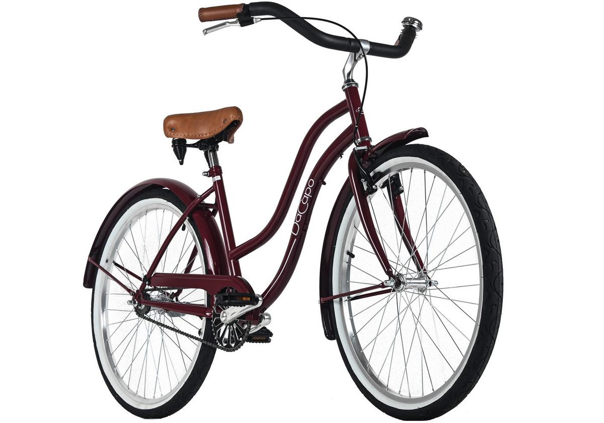 Beachcruiser Damen 26 Zoll - Rot, LIFESTYLE, Metall (25/140cm)