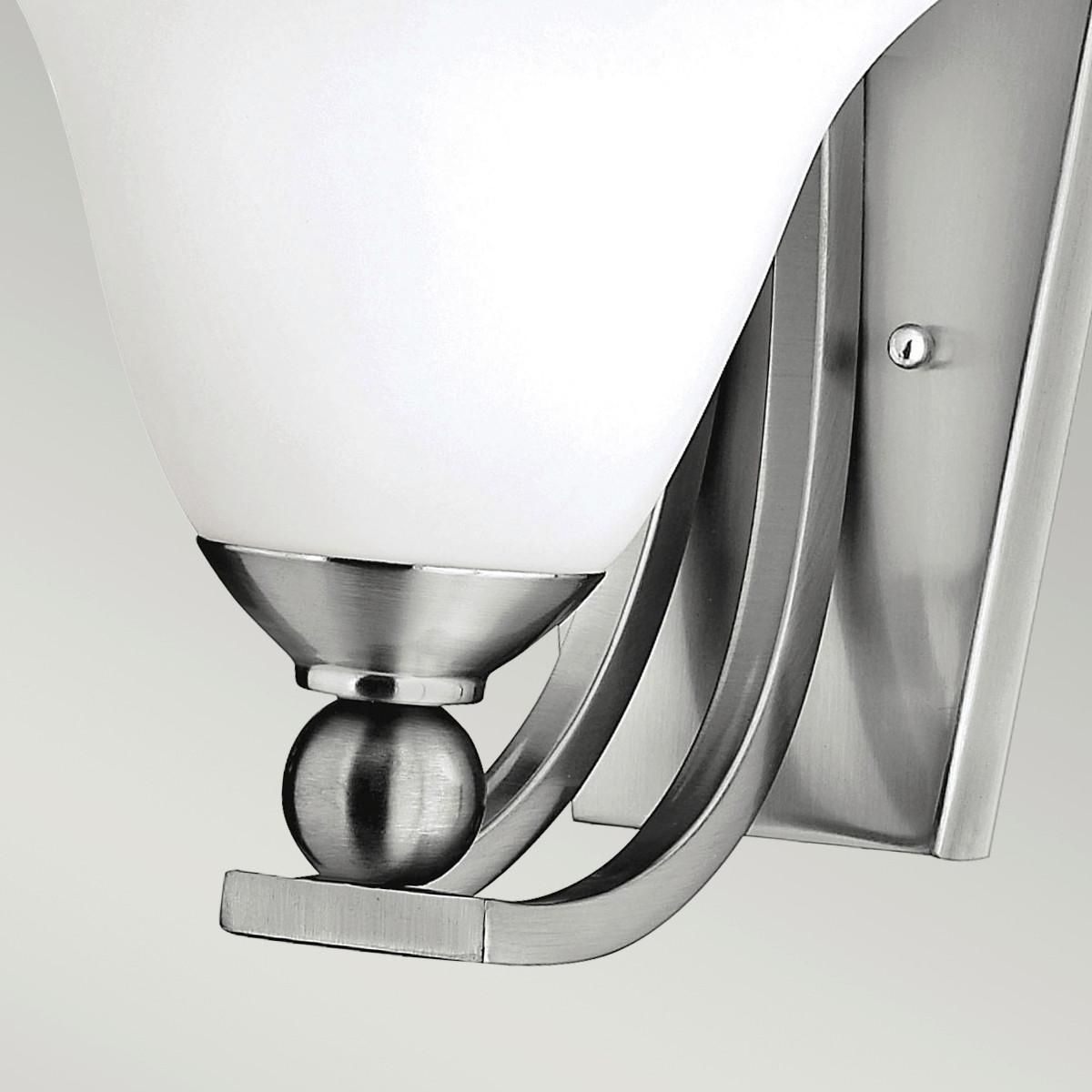 Wandleuchte Hk-Bolla1 - Nickelfarben, Basics, Glas/Metall (19.7/21.6/22.2cm) - Elstead Lighting
