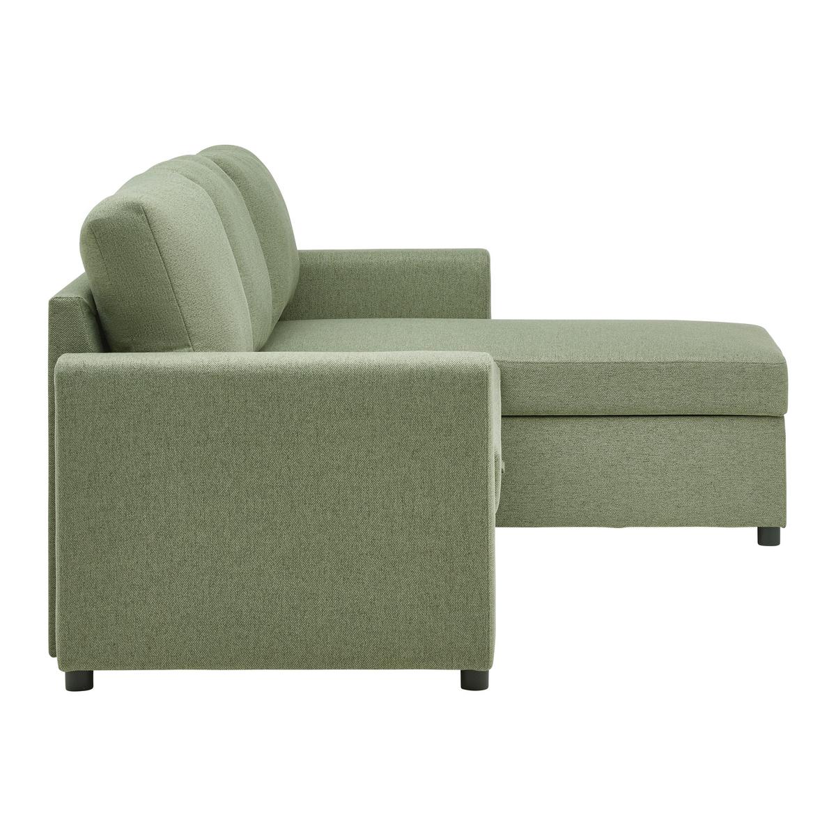 Rohová sedačka VICTORIA, obojstranná, zelená - černá/zelená, Moderní, kov/dřevo (215/82/145cm) - P & B