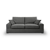 3-sitzer-sofa Veda Grau S: 221x93cm - Schwarz/Grau, Basics, Textil (221/93cm) - MID.YOU