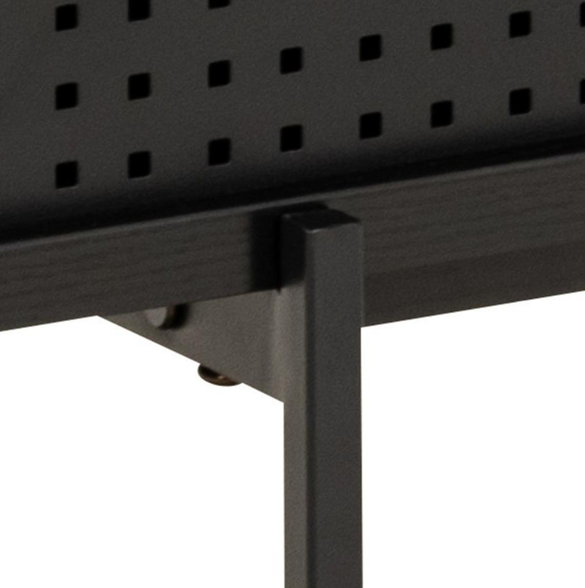 TV-Lowboard Angus B: 180 cm Schwarz/Eschefarben - Eschefarben/Schwarz, MODERN, Holzwerkstoff/Metall (180/44,5/40cm) - MID.YOU