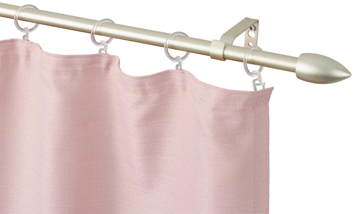 Rundstangengarnitur Birgit Silberfarben L: 130-240 cm - Silberfarben, KONVENTIONELL, Metall (130-240cm) - Ondega