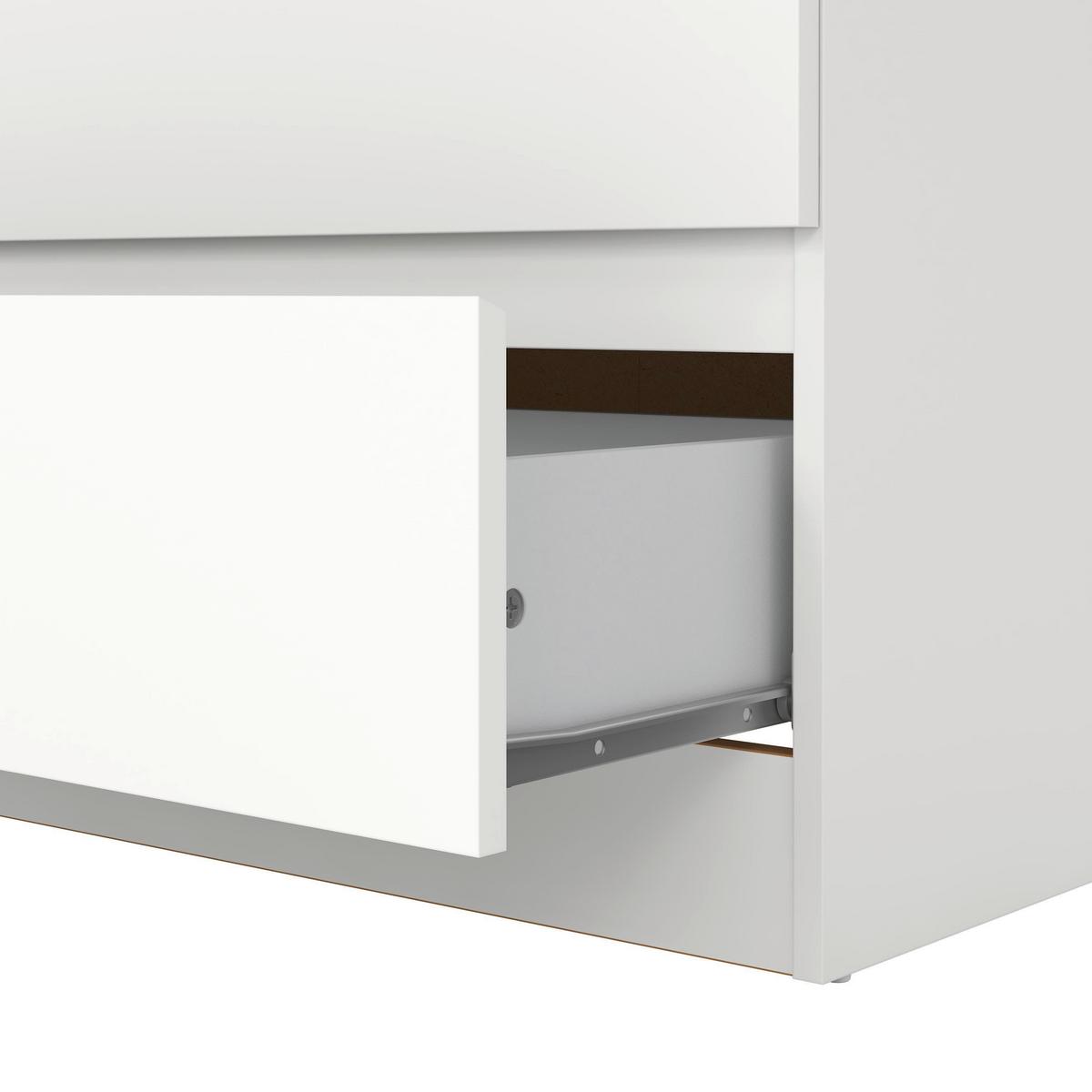 Komoda MARA 3 biela - biela, Konventionell, drevo (77/80/42cm) - Mömax