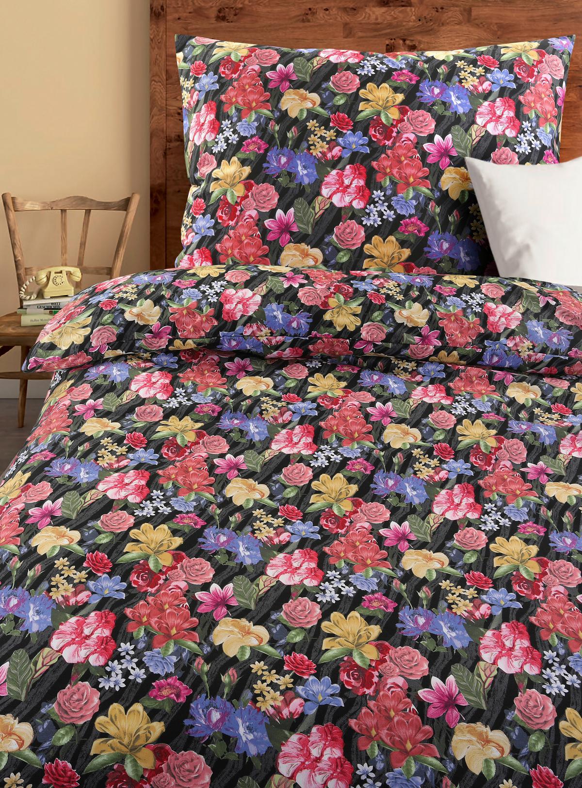 Ágyneműhuzat-garnitúra Paola - lila/sárga, Romantik / Landhaus, textil - James Wood