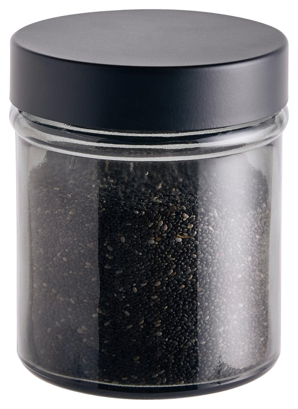 Dóza na potraviny MAGNUS BLACK - 0,3 L - šedá/černá, Moderní, kov/plast (8.5/8.5/10.5cm) - Mömax