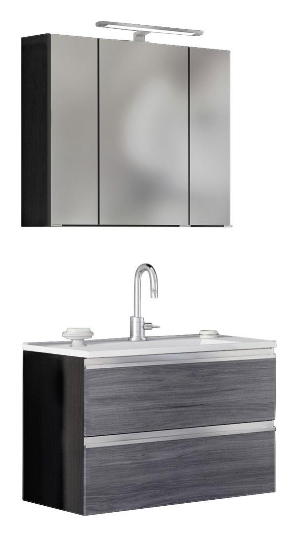 Badezimmer mit Spiegelschrank & Waschtisch