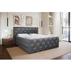 Boxspringbett Grenada Graphitfarben Lf: 180x200 cm - Graphitfarben, MODERN, Textil (180/200cm) - Livetastic
