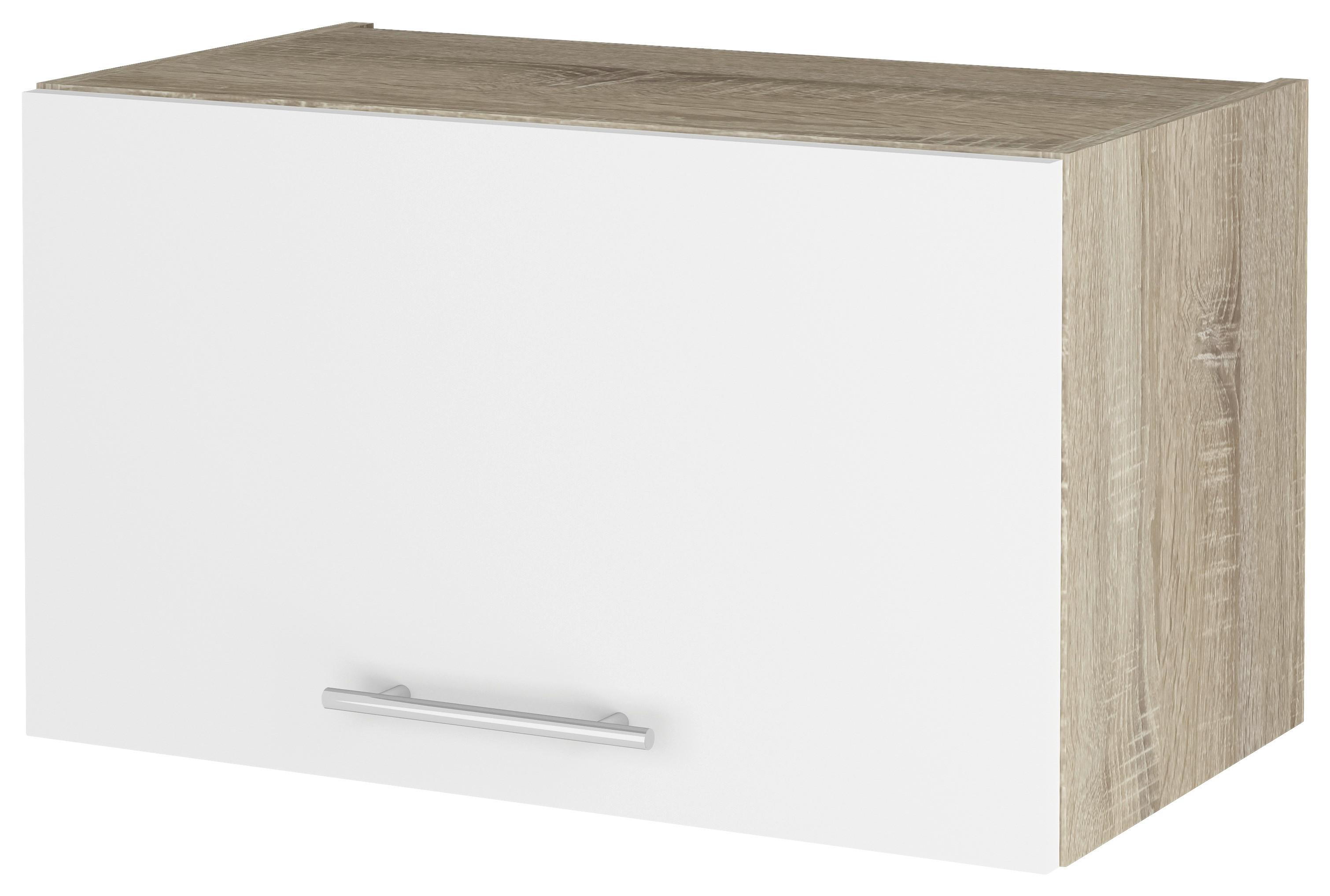 Felsőszekrény Corina - Sonoma tölgy/fehér, Modern, műanyag/fa (60/36,2/34,6cm)