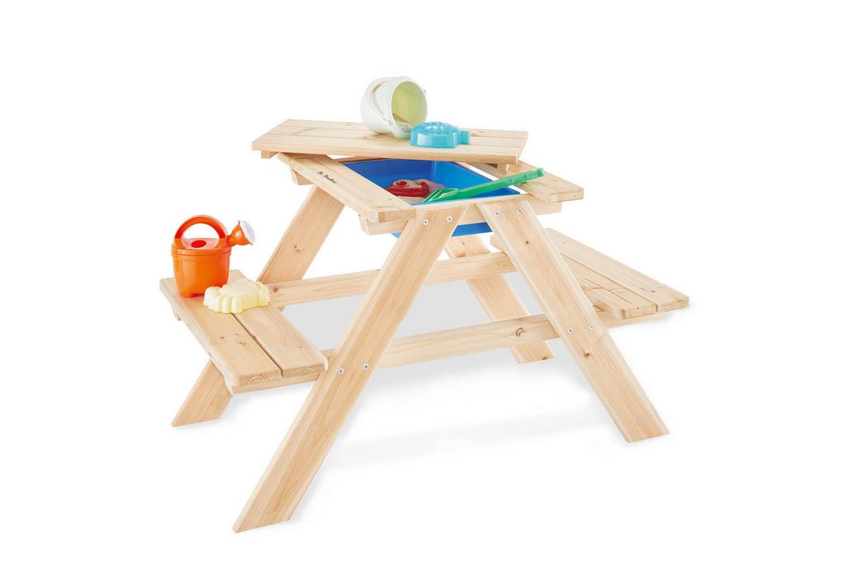 Kindersitzgruppe natur - Naturfarben, Basics, Holz (51/51/79cm) - Pinolino