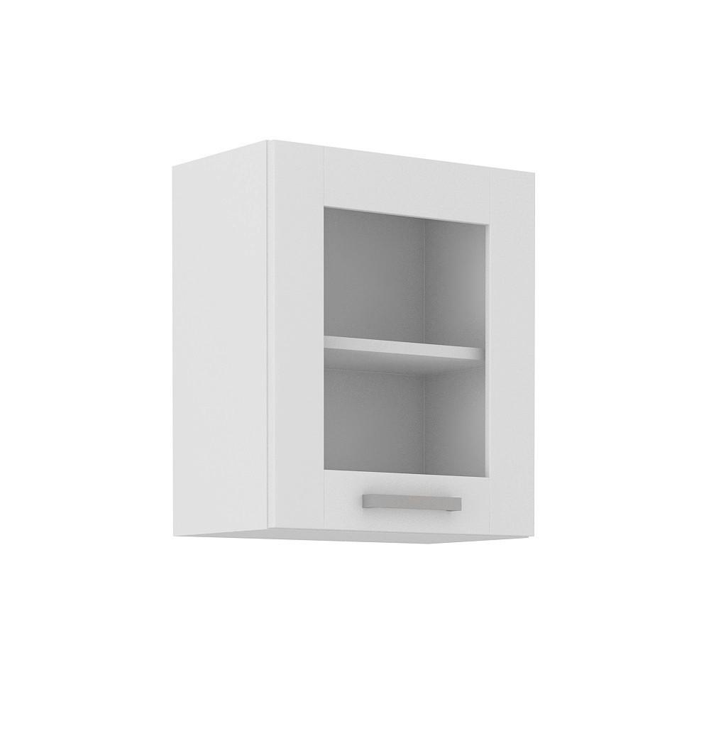 KUCHYŇSKÁ HORNÍ SKŘÍŇKA LUISA        HG50 - bílá/barvy stříbra, Romantický / Rustikální, kov/kompozitní dřevo (50/58/31cm)
