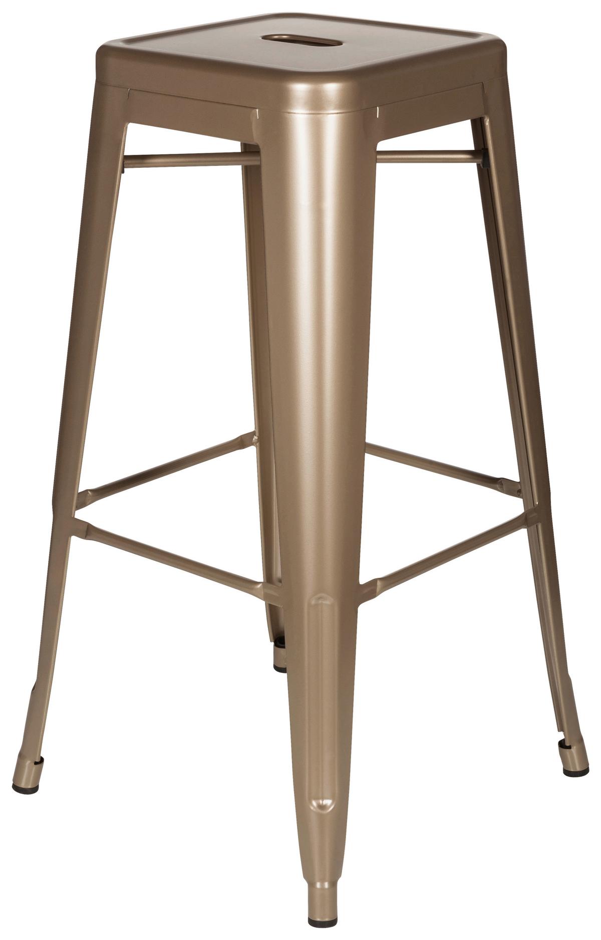 Barhocker Vantaggio High Stapelbar Champagner - Champagner, Basics, Metall (44/77/44cm) - MID.YOU