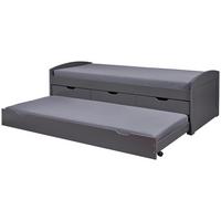 Výsuvná posteľ LENA sivá - sivá/prírodná farba, Basics, drevo/plast (90/200cm) - MID.YOU
