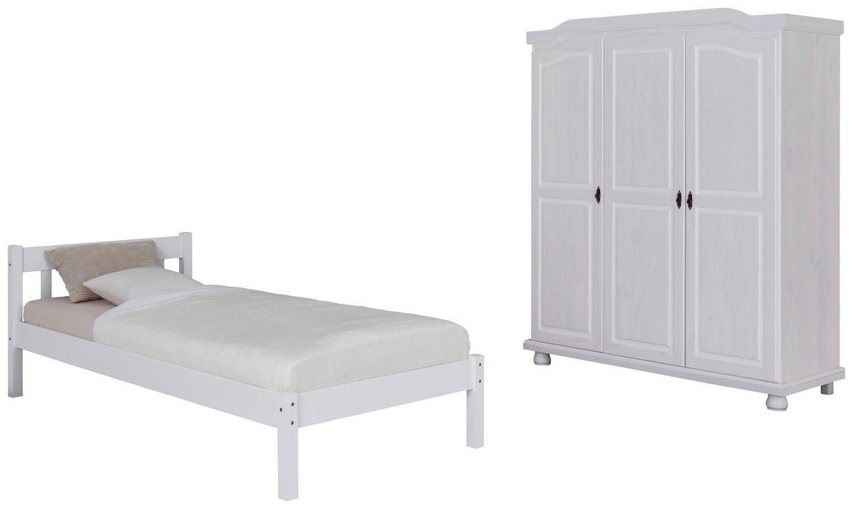 Einzelzimmer Vilmar Bastian Weiß 2-teilig - Weiß, MODERN, Holz - MID.YOU