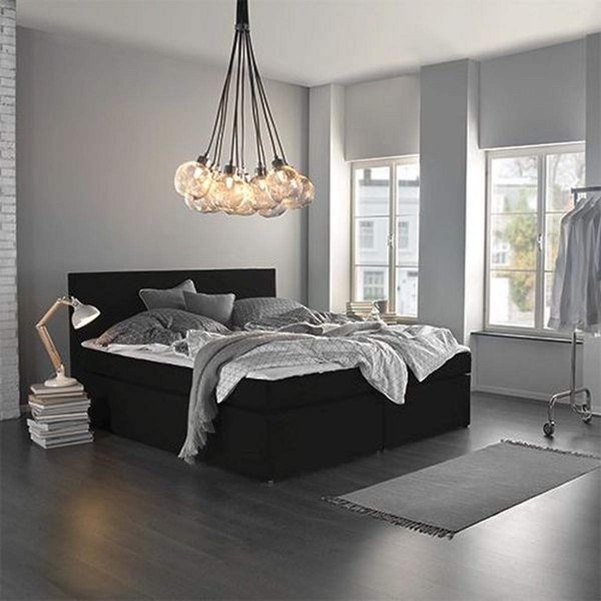 Boxspringová posteľ LUCY 180x200, tmavosivá - tmavosivá, Modern, drevo/kompozitné drevo (180/200cm) - Bessagi Home