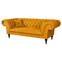 3-sitzer-sofa Preston Senfgelb B: 232 Cm - Senfgelb/Braun, Design, Textil (232/79/97cm) - Livetastic