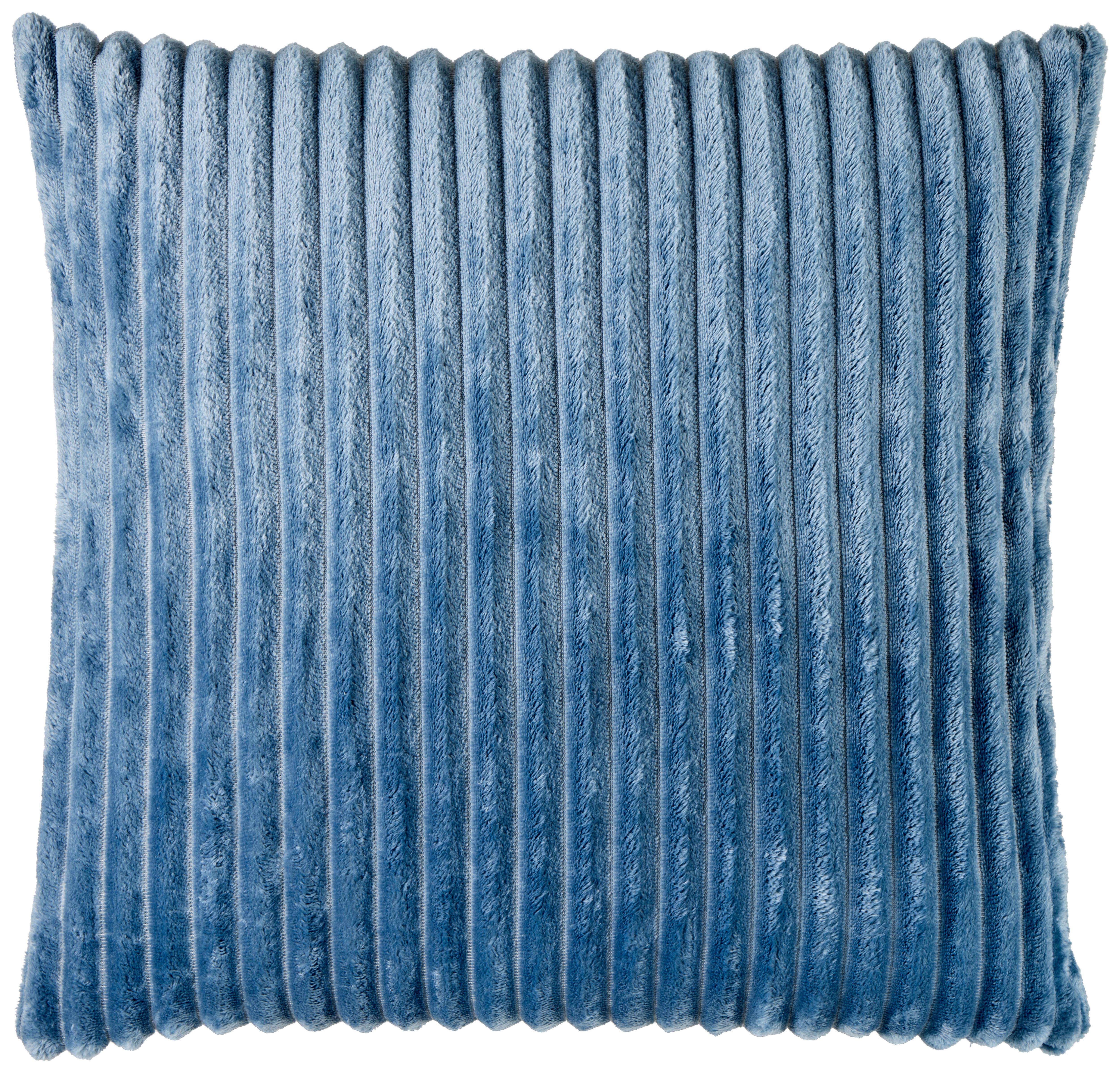 Zierkissen Sina 45x45 Cm Polyester Blau Mit Zipp - Blau, MODERN, Textil (45/45cm) - Luca Bessoni